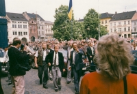 Václav Havel in Litoměřice in 1990