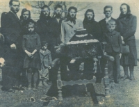Funeral of grandfather Londa, Antonín Londa top left