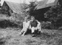 Karel Polanský with his future wife, July 1969
