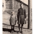 Bohdana and Lavrentiya Talanchuk in front of the barracks, 1950s